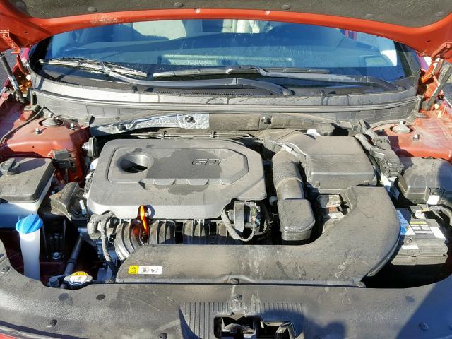 5NPE34AF2FH099200 - 2015 HYUNDAI SONATA SPO RED photo 7