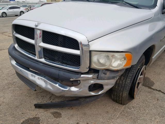 1D7HA16K25J604431 - 2005 DODGE RAM 1500 S SILVER photo 9