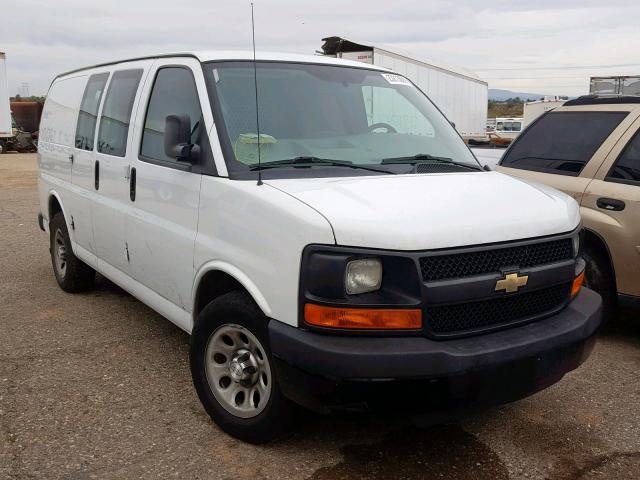 1GCSGAFXXE1194780 - 2014 CHEVROLET EXPRESS G1 WHITE photo 1