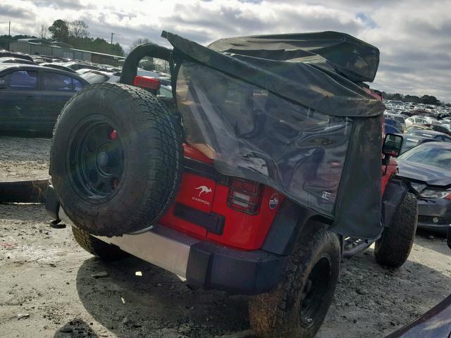 1C4AJWAG6FL569877 - 2015 JEEP WRANGLER S 红色 照片 4