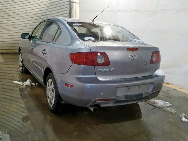 JM1BK12G261408733 - 2006 MAZDA 3 I GRAY photo 3