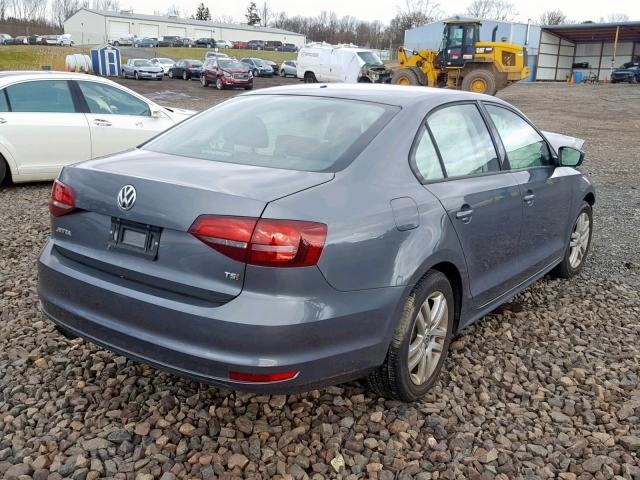 3VW167AJ9JM206884 - 2018 VOLKSWAGEN JETTA S GRAY photo 4