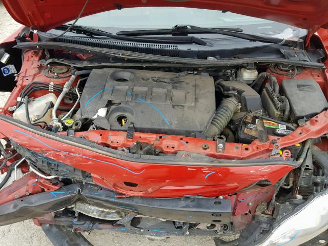 2T1BU4EE6BC647388 - 2011 TOYOTA COROLLA BA RED photo 7