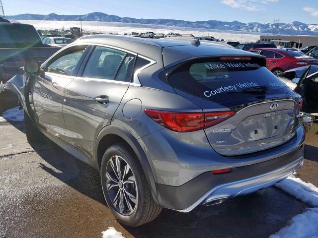 SJKCH5CRXJA052113 - 2018 INFINITI QX30 BASE GRAY photo 3