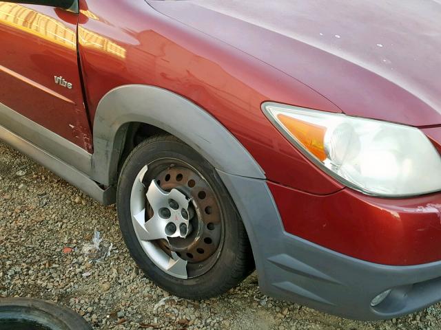 5Y2SL65848Z410891 - 2008 PONTIAC VIBE RED photo 9