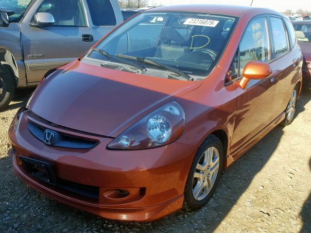 JHMGD38607S034000 - 2007 HONDA FIT S ORANGE photo 2