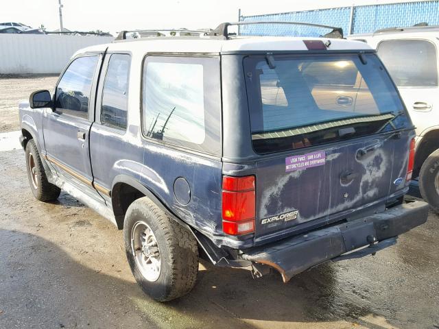 1FMCU24X1PUD13268 - 1993 FORD EXPLORER BLUE photo 3