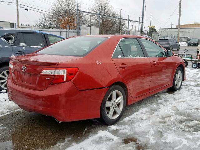 4T1BF1FK9CU607142 - 2012 TOYOTA CAMRY BASE Qırmızı foto 4