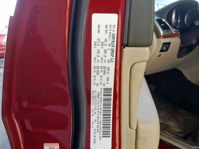 1C4RJECT2CC311570 - 2012 JEEP GRAND CHER RED photo 10