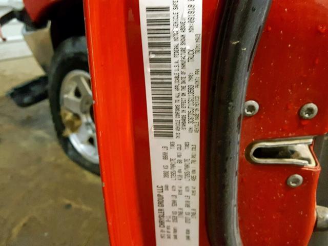 3C6TD5JT1CG113583 - 2012 DODGE RAM 2500 S RED photo 10