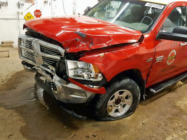 3C6TD5JT1CG113583 - 2012 DODGE RAM 2500 S RED photo 9