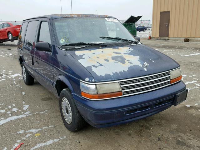 2P4GH2533SR106176 - 1995 PLYMOUTH VOYAGER BLUE photo 1