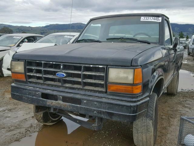 1FTCR10A9KUB20876 - 1989 FORD RANGER BLACK photo 2