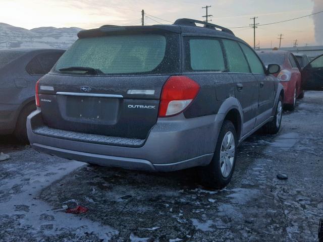 4S4BP60C096328641 - 2009 SUBARU OUTBACK GRAY photo 4