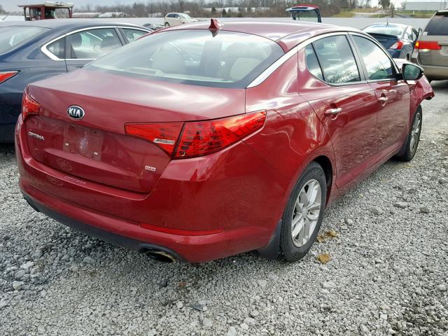 5XXGM4A72DG127181 - 2013 KIA OPTIMA LX RED photo 4