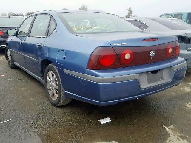 2G1WF55EXY9126306 - 2000 CHEVROLET IMPALA BLUE photo 3