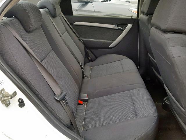 KL1TD5DE1BB251371 - 2011 CHEVROLET AVEO LS WHITE photo 6