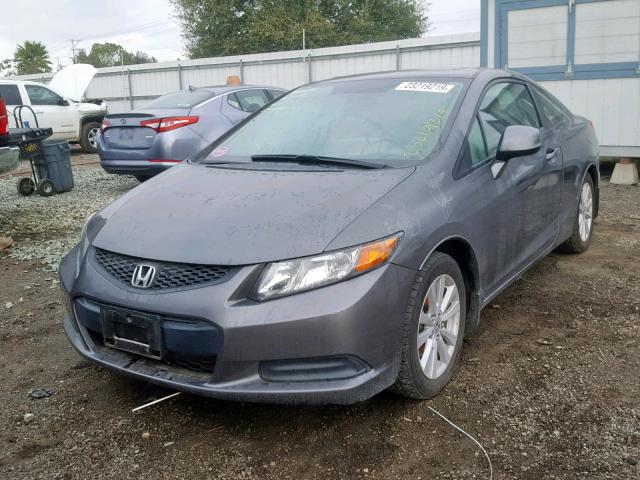 2HGFG3B17CH549466 - 2012 HONDA CIVIC EXL GRAY photo 2