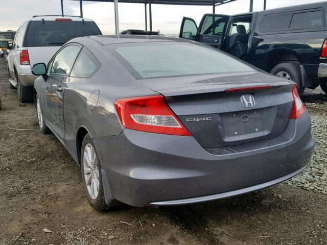 2HGFG3B17CH549466 - 2012 HONDA CIVIC EXL GRAY photo 3