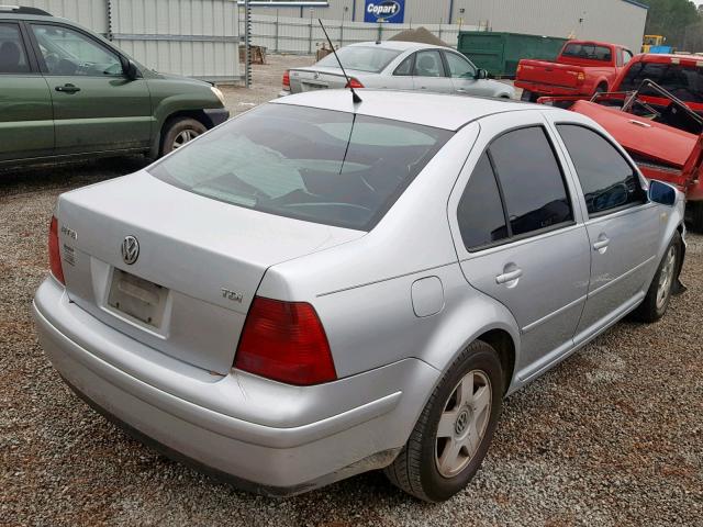 3VWSP69MX2M067375 - 2002 VOLKSWAGEN JETTA GLS SILVER photo 4