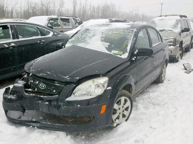 KNADE123286336089 - 2008 KIA RIO BASE BLACK photo 2