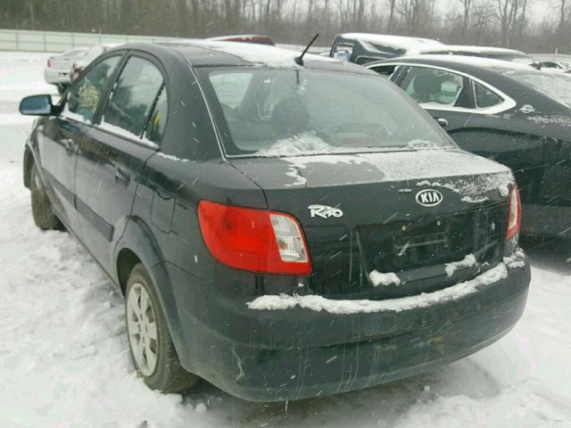 KNADE123286336089 - 2008 KIA RIO BASE BLACK photo 3