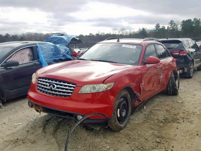 JNRBS08W63X002066 - 2003 INFINITI FX45 RED photo 2