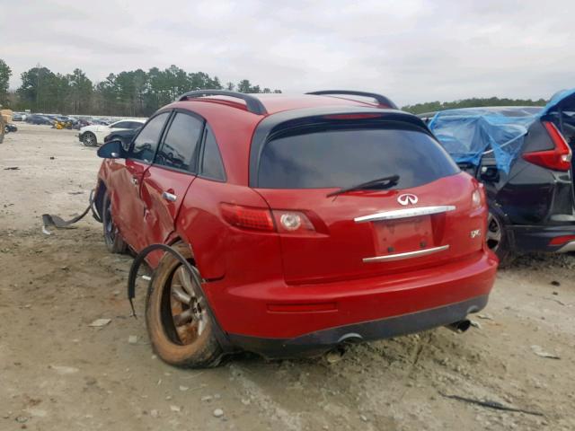 JNRBS08W63X002066 - 2003 INFINITI FX45 RED photo 3