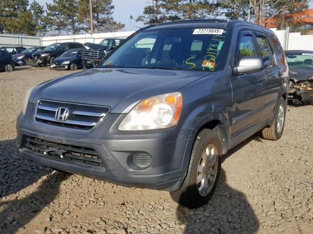 SHSRD78895U347357 - 2005 HONDA CR-V EX GRAY photo 2