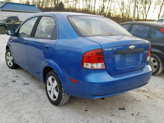 KL1TD56666B658811 - 2006 CHEVROLET AVEO BASE ლურჯი ფოტო 3