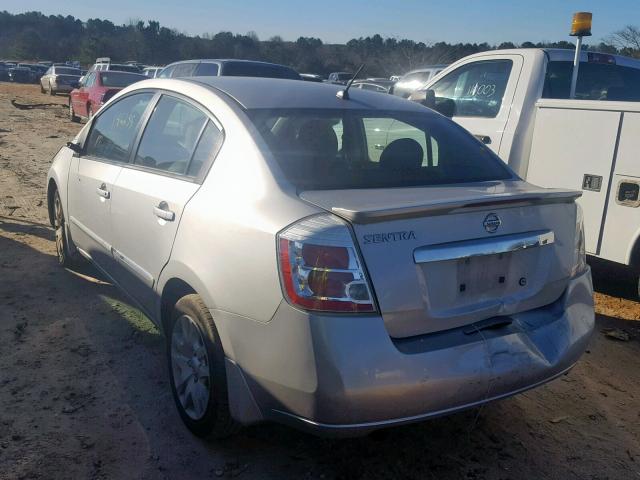 3N1AB6AP9BL633019 - 2011 NISSAN SENTRA 2.0 SILVER photo 3