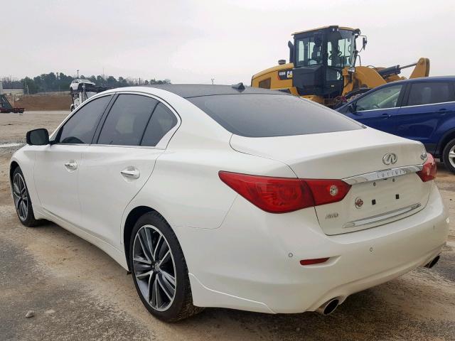 JN1BV7AR7EM689005 - 2014 INFINITI Q50 BASE WHITE photo 3