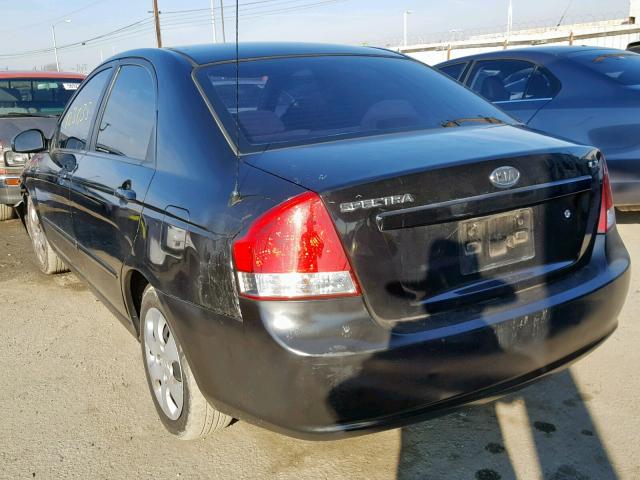 KNAFE222595664426 - 2009 KIA SPECTRA EX BLACK photo 3