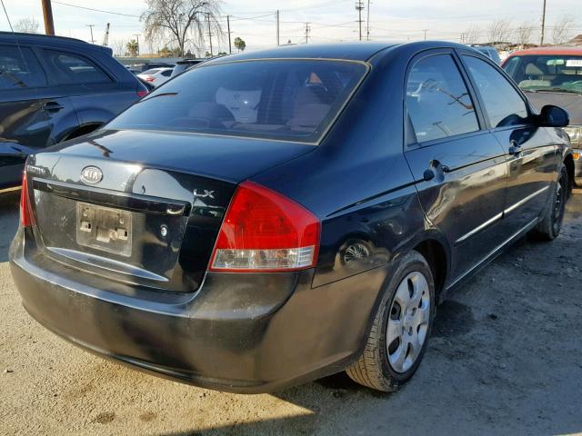 KNAFE222595664426 - 2009 KIA SPECTRA EX BLACK photo 4