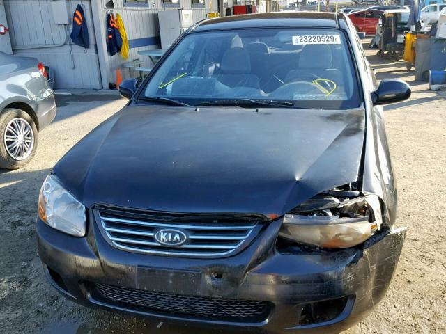 KNAFE222595664426 - 2009 KIA SPECTRA EX BLACK photo 9