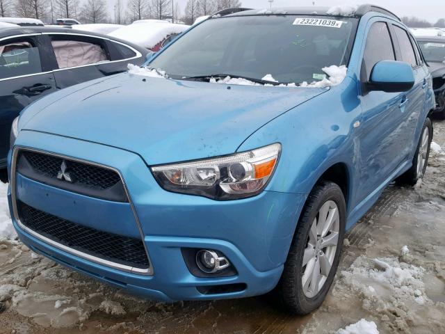 JA4AR4AU5CZ006258 - 2012 MITSUBISHI OUTLANDER BLUE photo 2