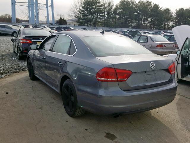 1VWBP7A30DC099460 - 2013 VOLKSWAGEN PASSAT SE GRAY photo 3