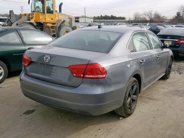 1VWBP7A30DC099460 - 2013 VOLKSWAGEN PASSAT SE GRAY photo 4