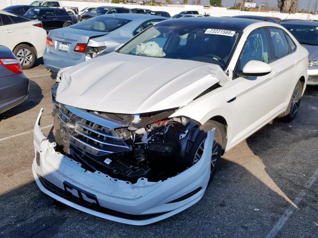 3VWE57BU9KM075423 - 2019 VOLKSWAGEN JETTA SEL WHITE photo 2