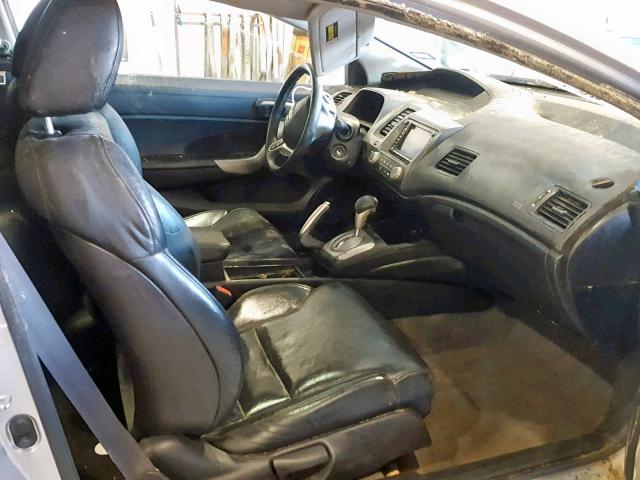 2HGFG12948H512103 - 2008 HONDA CIVIC EXL SILVER photo 5