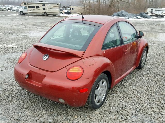 3VWDD21C5YM501949 - 2000 VOLKSWAGEN NEW BEETLE Qırmızı foto 4