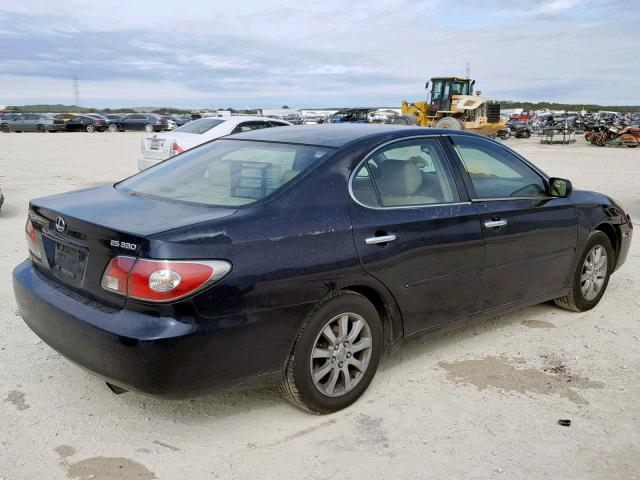 JTHBA30G140002008 - 2004 LEXUS ES 330 BLUE photo 4