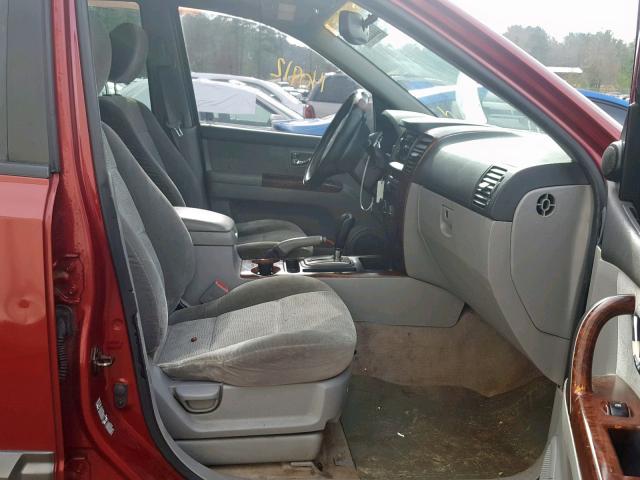 KNDJD733745306127 - 2004 KIA SORENTO EX RED photo 5
