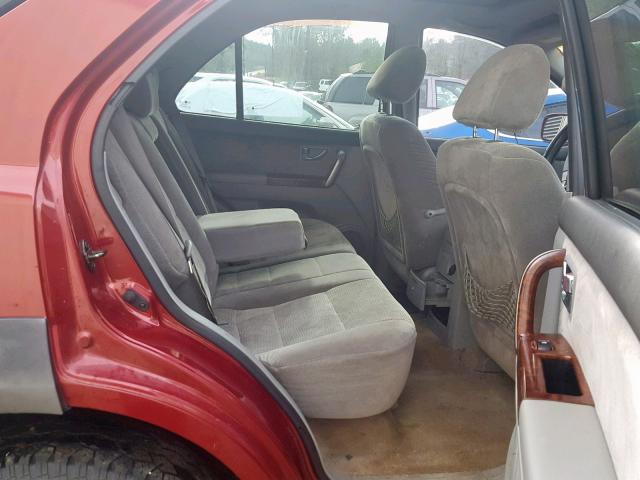 KNDJD733745306127 - 2004 KIA SORENTO EX RED photo 6