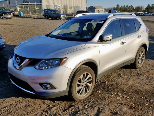 KNMAT2MV2GP705008 - 2016 NISSAN ROGUE S SILVER photo 2