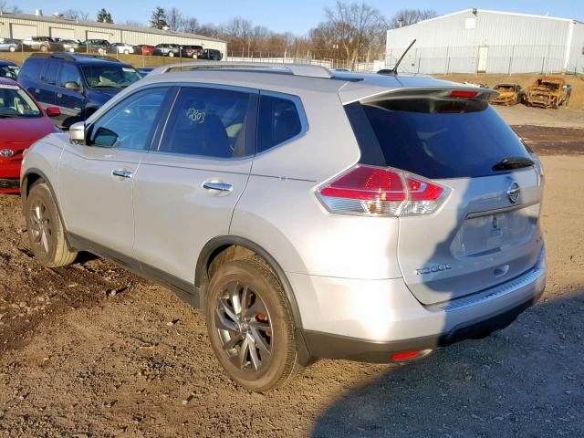 KNMAT2MV2GP705008 - 2016 NISSAN ROGUE S SILVER photo 3