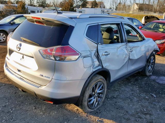 KNMAT2MV2GP705008 - 2016 NISSAN ROGUE S SILVER photo 4