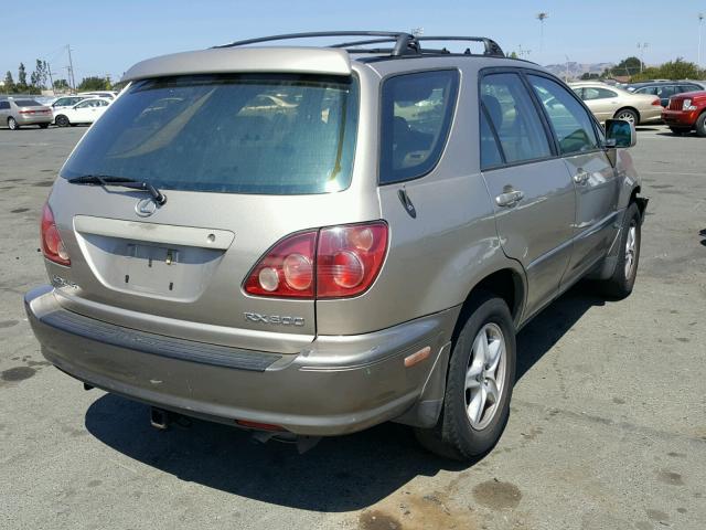 JT6GF10U1X0021754 - 1999 LEXUS RX 300 GOLD photo 4