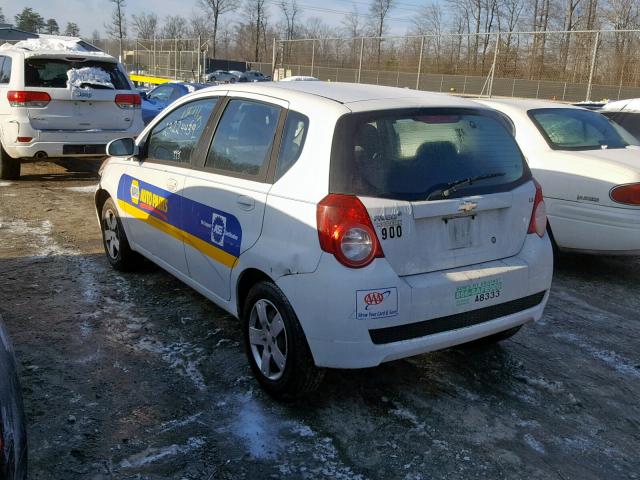 KL1TD6DE8BB184970 - 2011 CHEVROLET AVEO LS WHITE photo 3