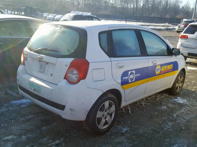 KL1TD6DE8BB184970 - 2011 CHEVROLET AVEO LS WHITE photo 4